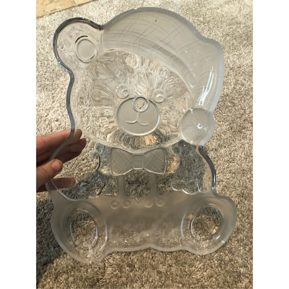 Rose Pearls Crystal Home Beautiful Teddy Bear Plate